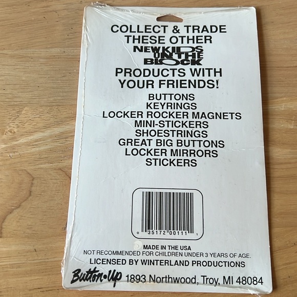 New Kids On The Block Band Stickers vintage sealed in package - Picture 2 of 4